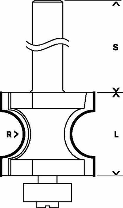 Bosch Halfholprofielfrezen BOS-2608628360