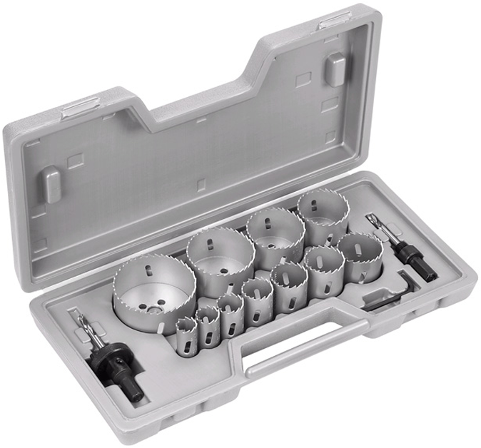 Bosch Gatzagenset HSS-Bimetaal 19.0 / 22.0 / 25.0 / 29.0 / 35.0 / 38.0 / 44.0 / 51.0 / 57.0 / 65.0 / 76.0 millimeter BOS-2607018683