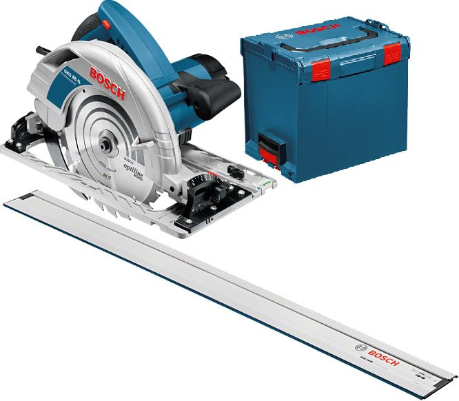 Bosch Blue GKS 85 G Kreissäge Ø235 2200W in L-BOXX + FSN 1600 Führungsschiene - 060157A902