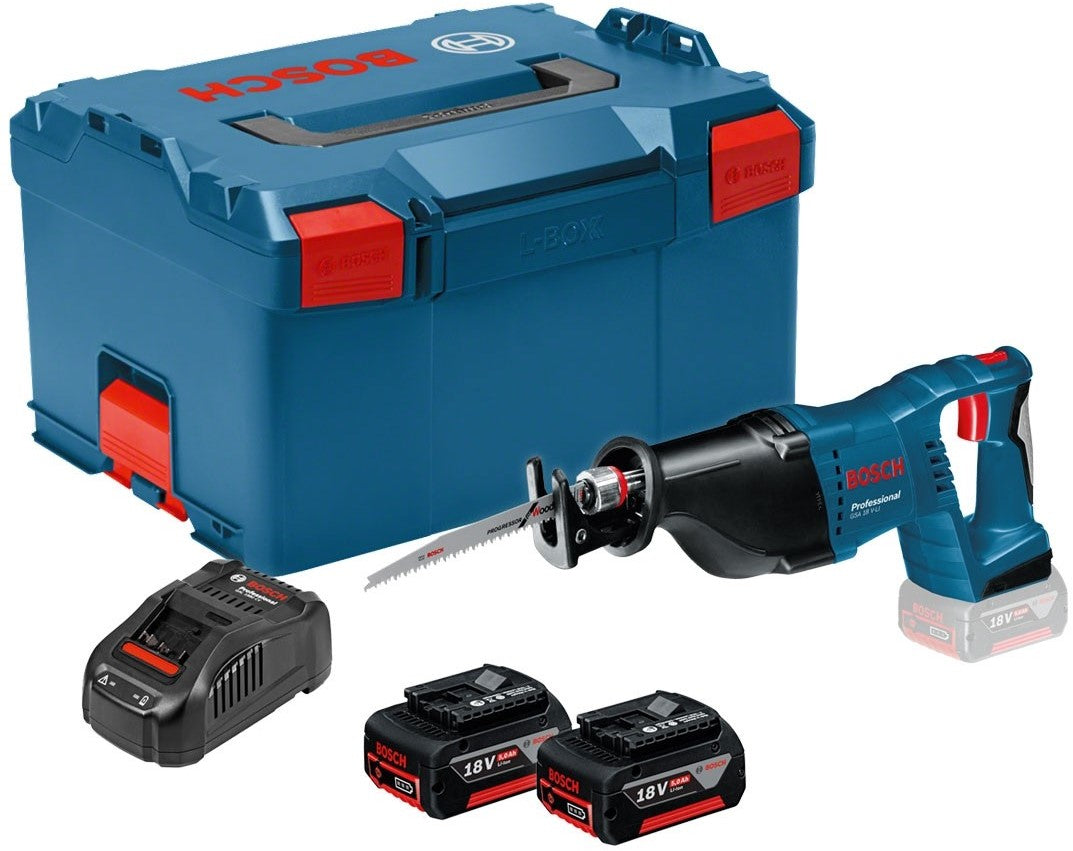 Bosch Blue GSA 18 V-Li Battery Reciprocating Saw 18V 5.0Ah Li-ion in L-Boxx - 060164J00B