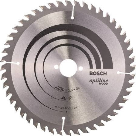 Bosch Blue Optiline Wood Circular Saw Blade 230x2.8/1.8x30mm 48T