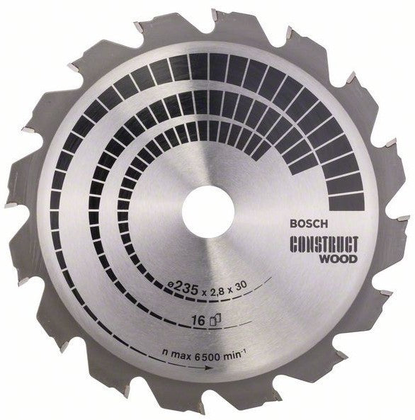 Bosch Blue Construct Wood Circular Saw Blade 235x2.8/1.8x30mm 16T