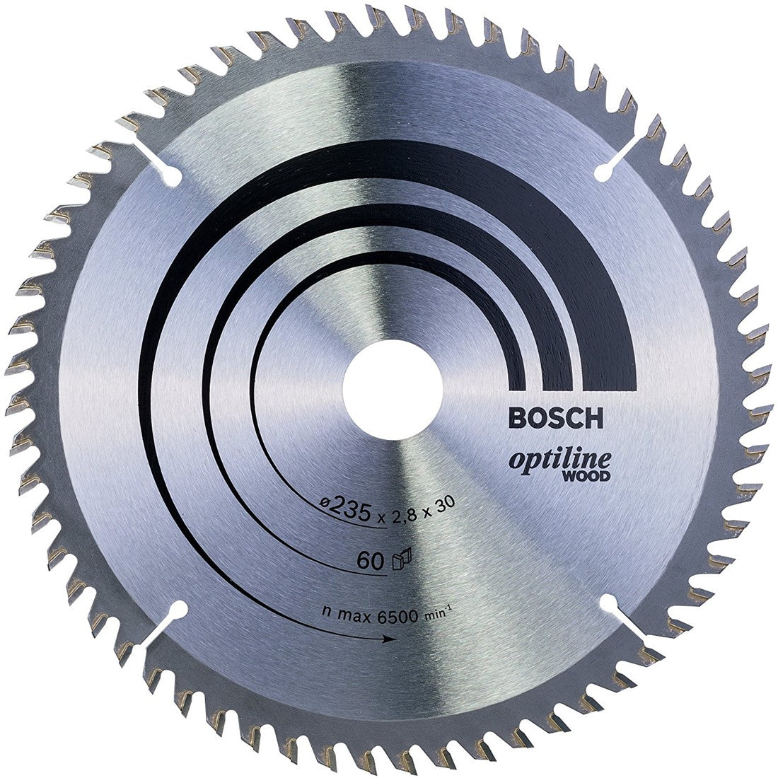 Bosch Blauw Optiline Wood Cirkelzaagblad 235x2.8.1.8x30mm 60T