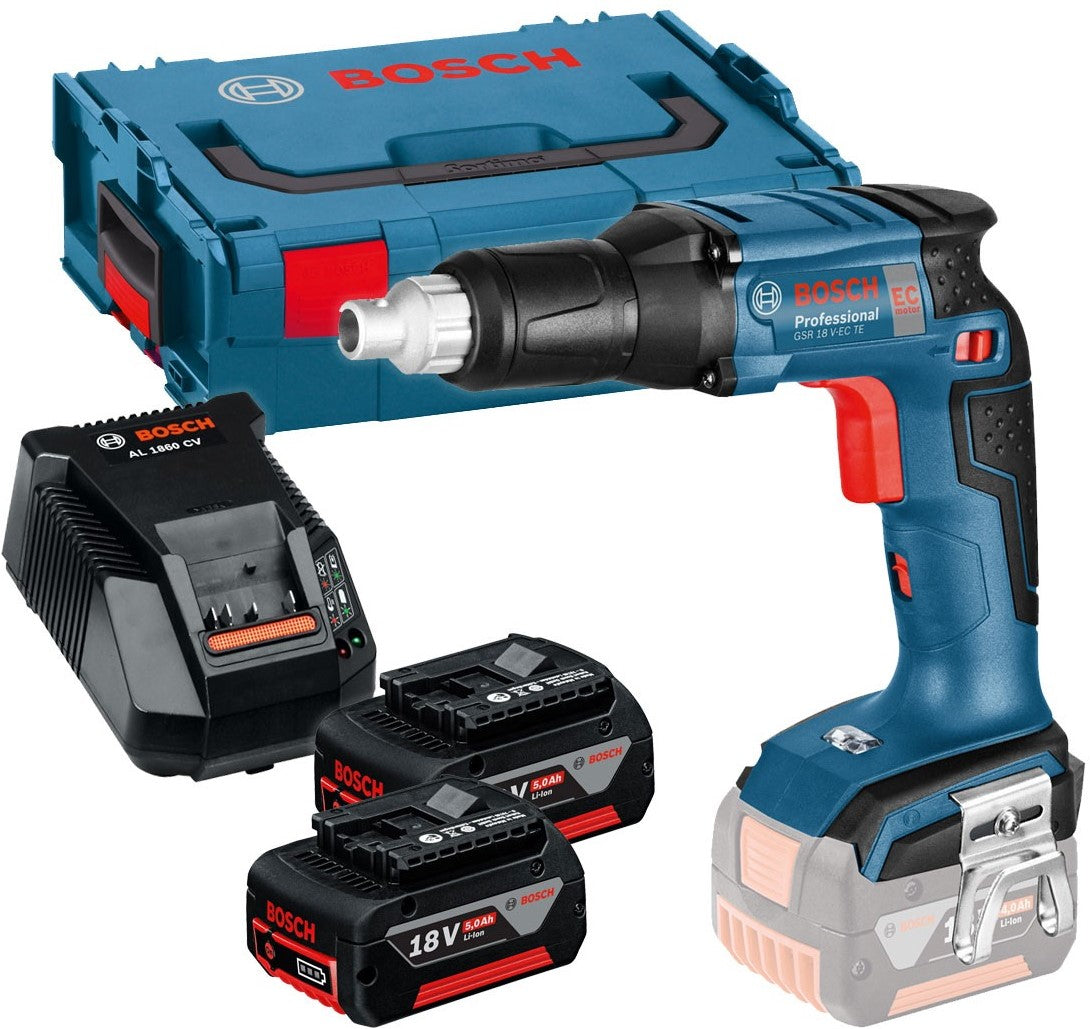 Bosch Blue GSR 18 V-EC TE Battery Plaster Screwdriver 18V 5.0Ah Li-ion in L-Boxx - 06019C8007