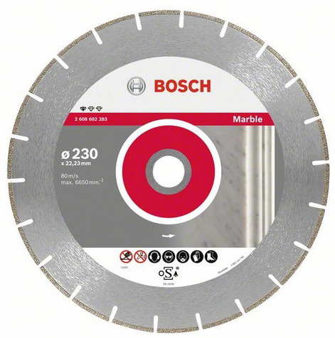 Bosch Professional for Marble Diamond cutting disc 230 millimeters 22.23 millimeters 230 millimeters diameter 2.8 millimeters cutting width BOS-2608602283