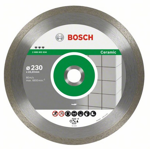 Bosch Best for Ceramic Diamanttrennscheibe 230 Millimeter 22,23 Millimeter BOS-2608602634