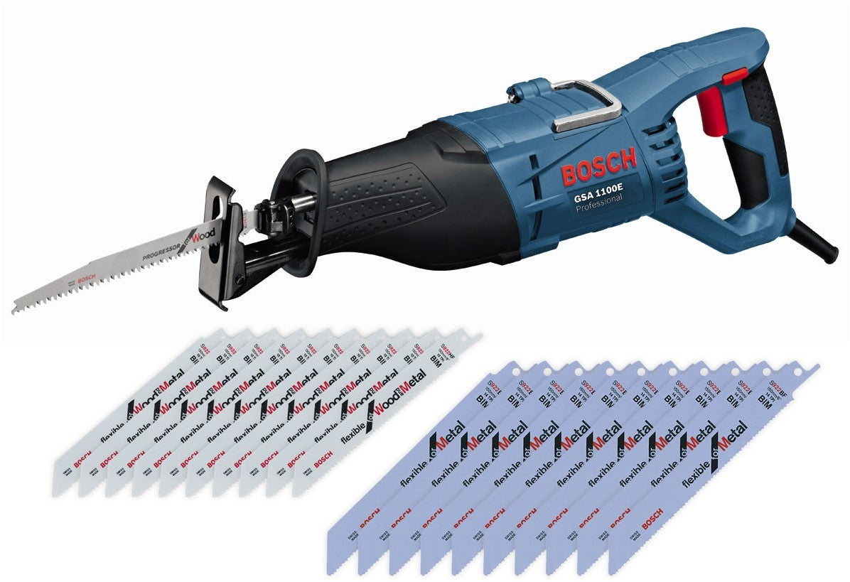 Bosch GSA 1100 E Reciprozaag 28mm 1100W 230V + 20 zaagbladen - 0615990EC2