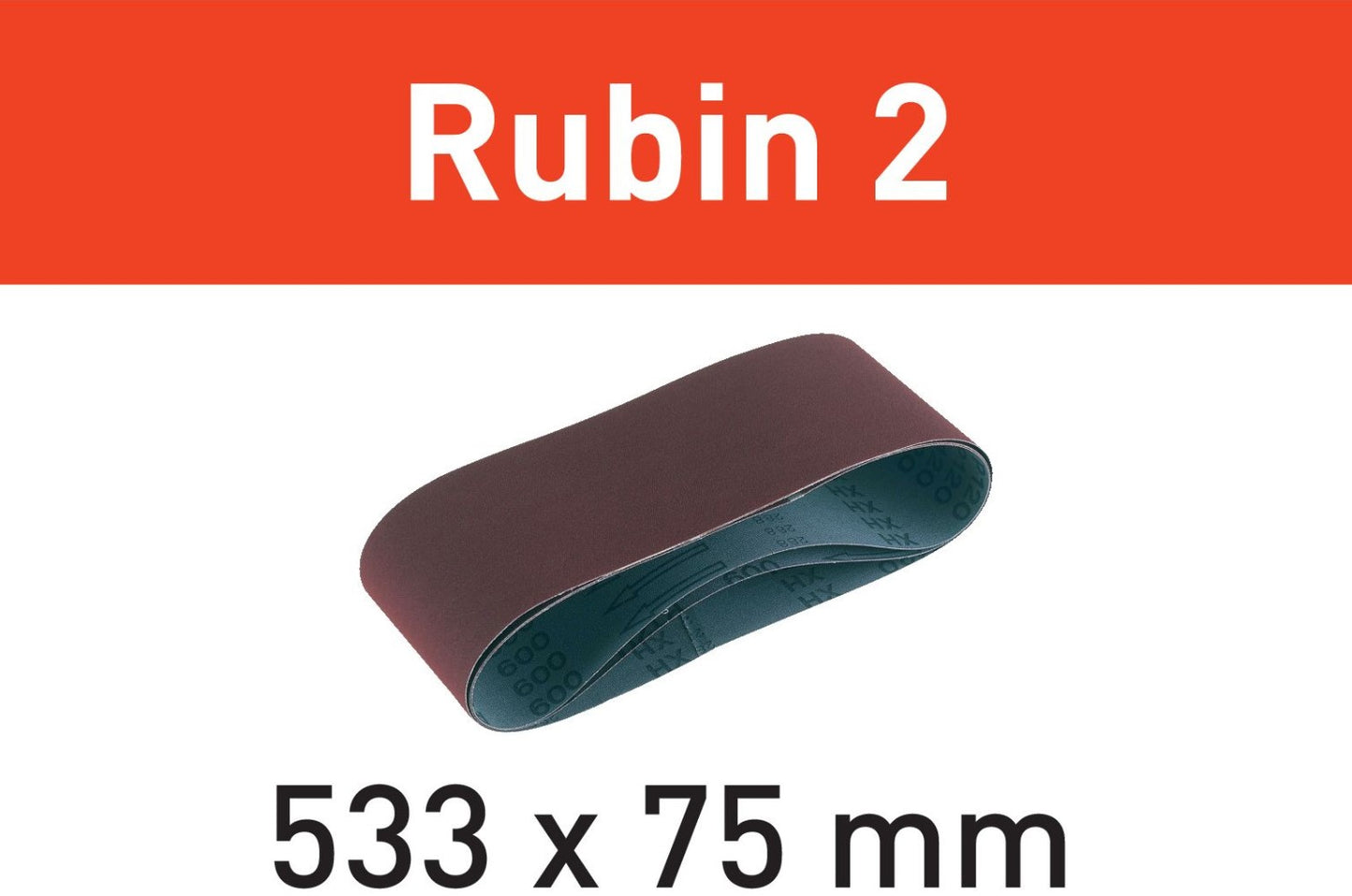 Festool Sanding Belt L533X 75-P120 Rubin 2 VE=10