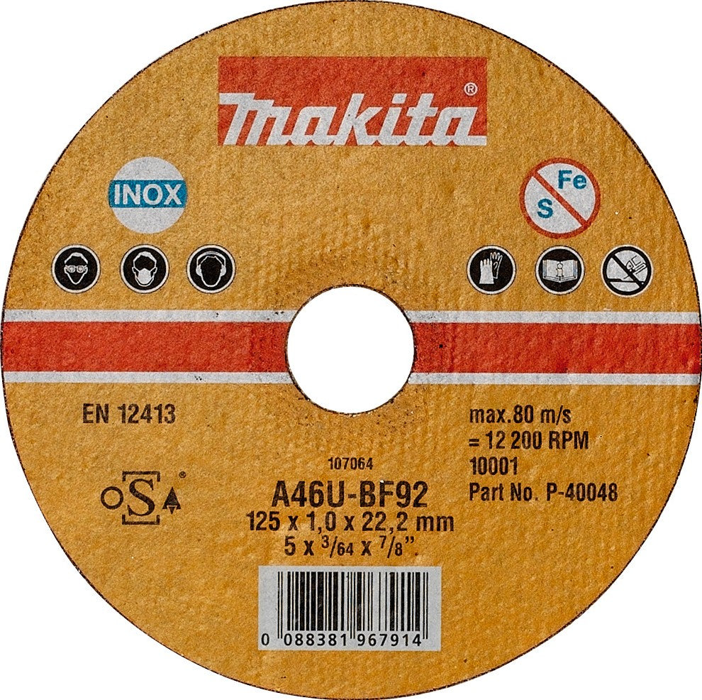 Makita P-40032 Cutting disc stainless steel 115 millimeters MAK-P-40032