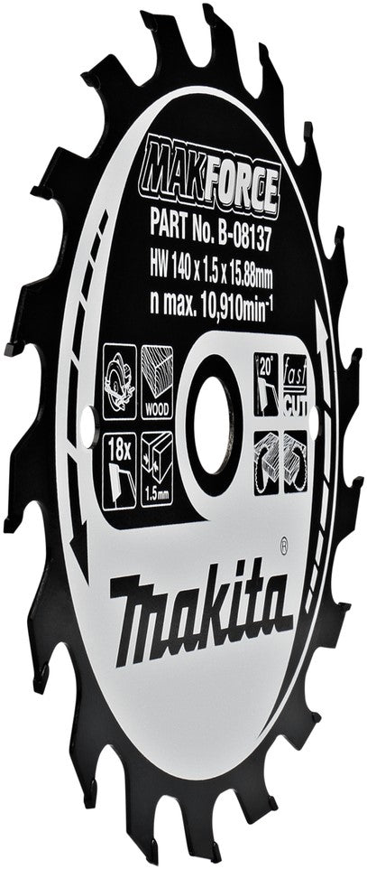 Makita B-08137 Sägeblatt Holz 140 Millimeter