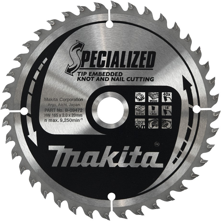 Makita B-09472 Sägeblatt TipE 165 Millimeter
