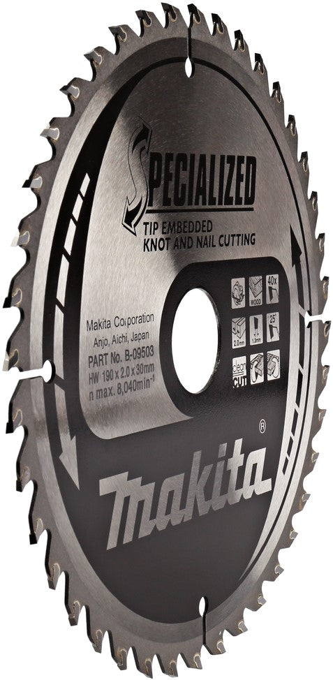 Makita B-09503 Zaagblad TipE 190 millimeter