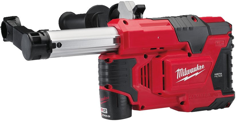 Milwaukee M12 DE-201C Battery Universal hammer dust extraction set V12 2.0Ah Li-Ion M12™ in case - 4933440500