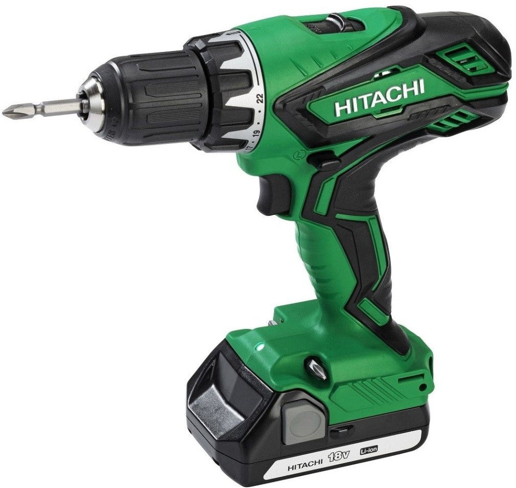 Hitachi DS18DJL(LC/WC) Akku-Bohrschrauber/Schraubendreher 18V 1,5Ah Li-Ion im Koffer