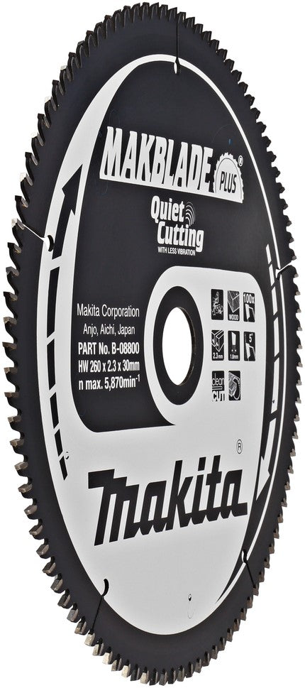 Makita B-08800 Cirkelzaagblad Hout 260x30mm 100T