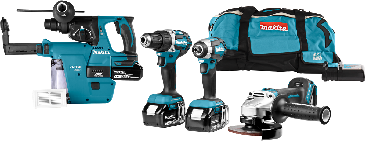 Makita DLX4103V Combiset 18V 5.0Ah in Trolley Bag
