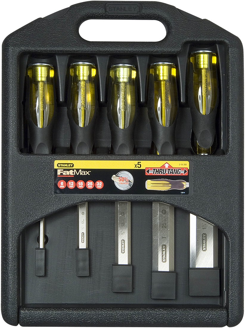 Stanley 2-16-271 Meißel-Satz FatMax 5tlg. (6, 10, 15, 20, 25 mm)