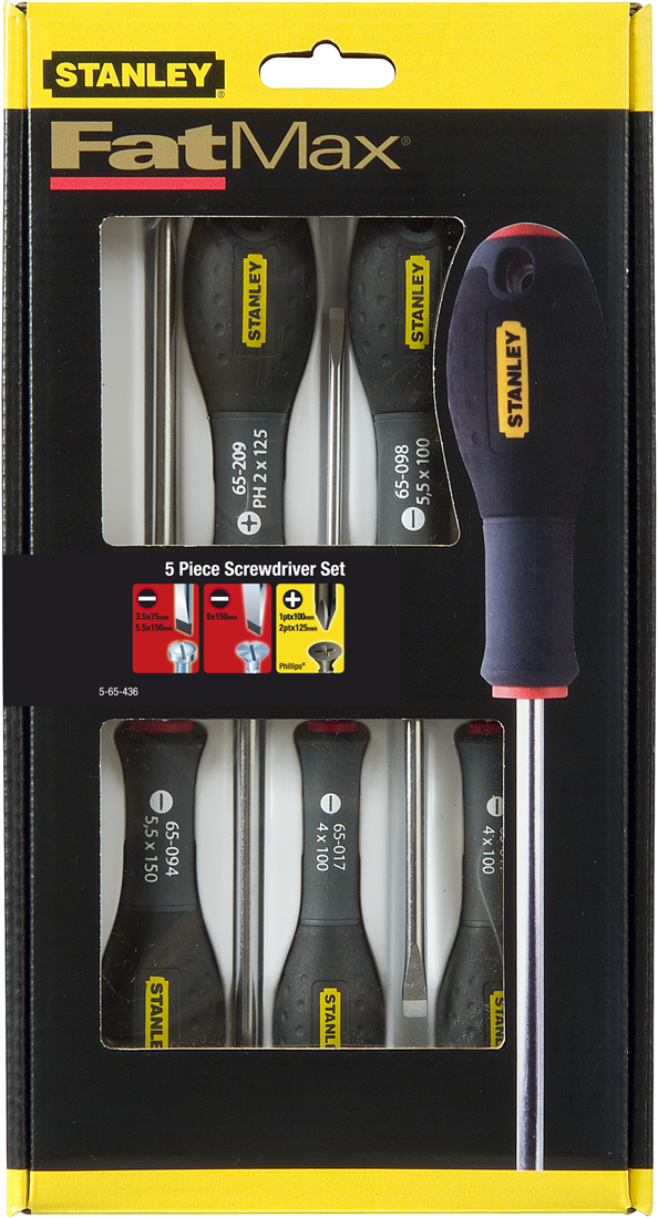 FatMax 5-Piece Screwdriver Set Parallel/Standard/Phillips FAT-0-65-436