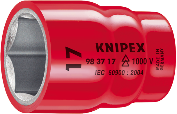Knipex 98 37 5/16 Nuss für Ratsche mit Innenvierkant 3/8" oder 1/2" - 98 37 5/16