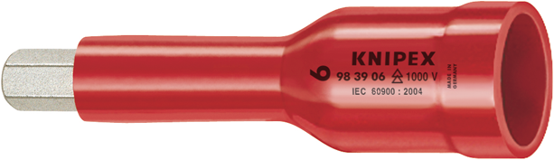 Knipex 98 39 06 Stecknuss für Knarre mit Innenvierkant 3/8 oder 1/2"" - 98 39 06