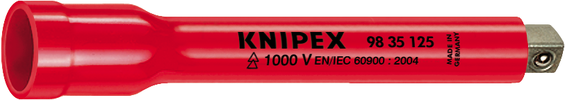 Knipex 98 35 125 Verlängerungsstück mit Innen- und Außenvierkant 3/8 oder 1/2" - 98 35 125