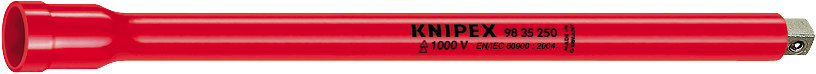 Knipex 98 35 250 Verlengstuk met binnen- en buitenvierkant 3/8 of 1/2"" - 98 35 250