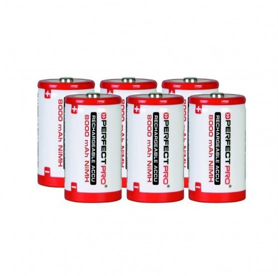 Perfectpro LR20 Batterijen 1,2V Ni-Mh 8000mAh 6 stuks