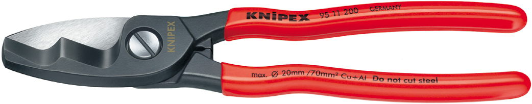 Knipex 95 11 200 Cable shears with double cutting edges 95 11 200