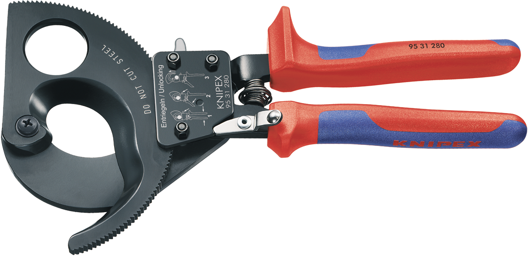 Knipex 95 31 280 Kabelschaar ratelprincipe 95 31 280