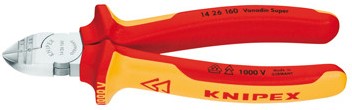 Knipex Afstrip Zijsnijtang Verchroomd VDE 160mm