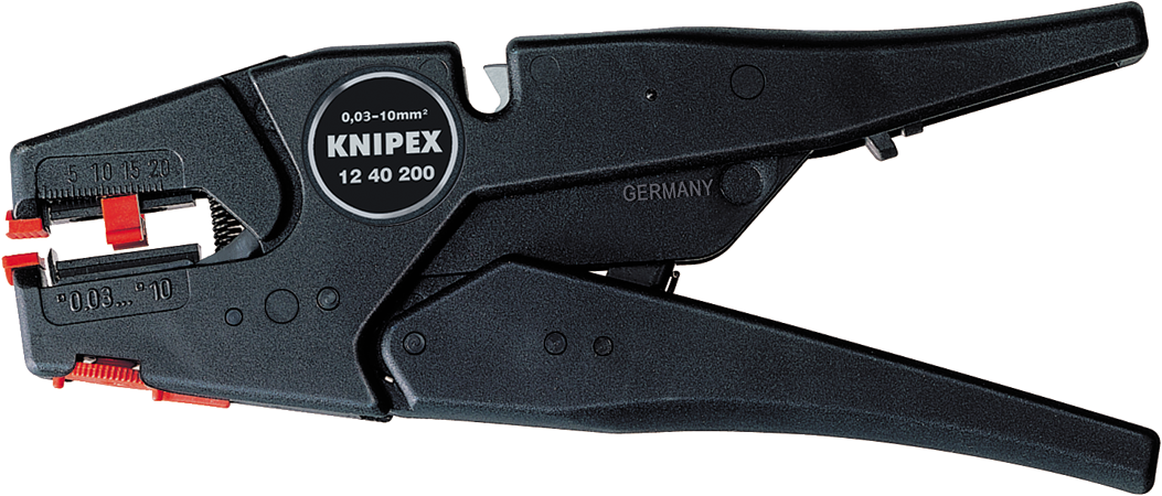 Knipex 12 40 200 Self-adjusting wire stripper patented 12 40 200