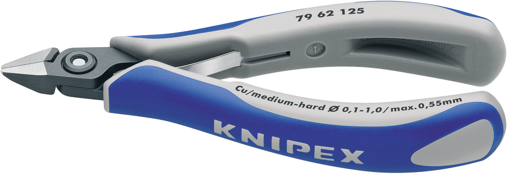 Knipex 79 62 125 Präzisions-Elektronik-Schneidezange mit geschliffenem Kopf 79 62 125