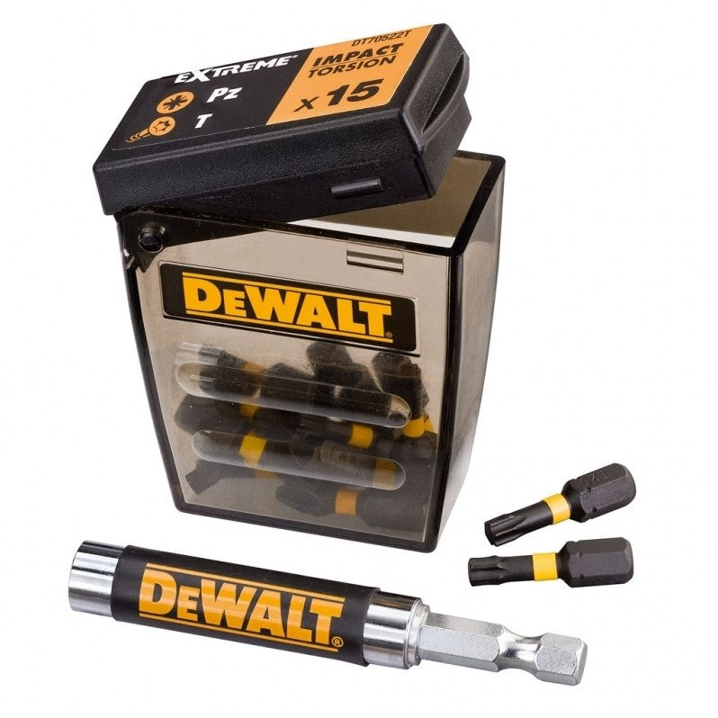 DT70522T 15-teiliges Schlag-Torsions-Schraubendreher-Bit-Set