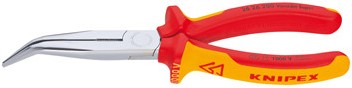 Knipex Telephone Pliers 45 degrees with Side Cutter Chromed VDE 200mm