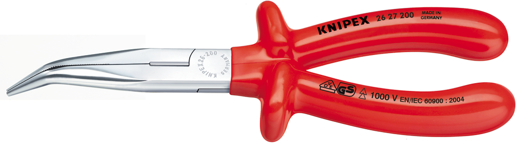 Knipex 26 27 200 Radiozange Flachspitzzange mit Seitenschneider 26 27 200