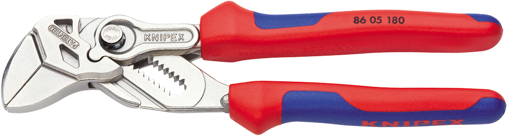 Knipex 86 05 180 Schraubenschlüsselzange Zange und Schraubenschlüssel in einem Werkzeug 86 05 180