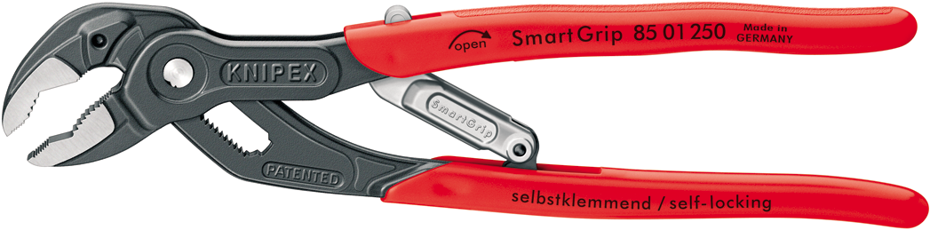 Knipex 85 01 250 SmartGrip® the water pump pliers with automatic adjustment 370 gram weight 85 01 250