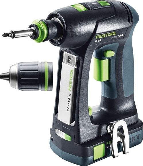 Festool C18 Li 3.1 Compact Accu Schroefboormachine in Systainer 574921