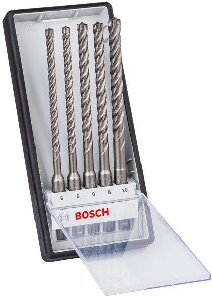 Bosch Blauw SDS-Plus Boren Plus-7X Set 5 st. in Robustline Cassette