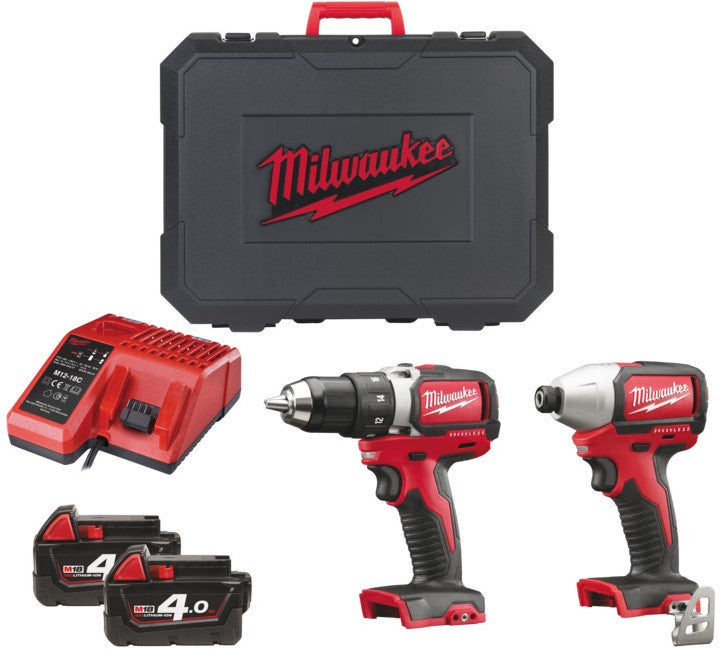 Milwaukee M18 BLPP2A Compact Combi Set 18V 4.0Ah Li-Ion - 4933448445