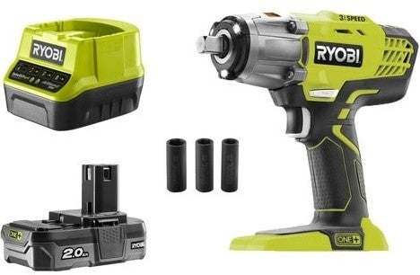 Ryobi R18IW3-120S 1/2 Impact Wrench 18V One+ 2.0Ah Li-ion