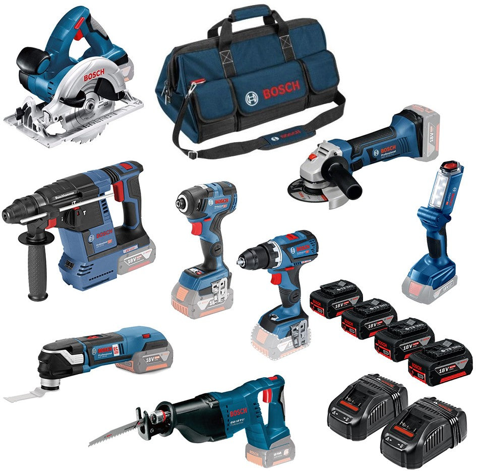 Bosch Professional Battery Combiset 8 Toolkit 18V 5.0Ah in Bag - 0615990K9H
