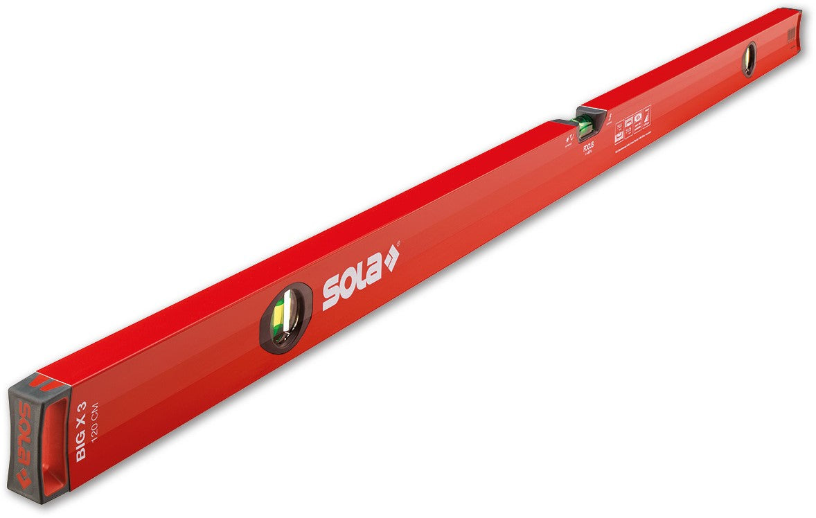 Sola BigX 3 180 Aluminium-Wasserwaage 1800 mm X-Profil - 01373601