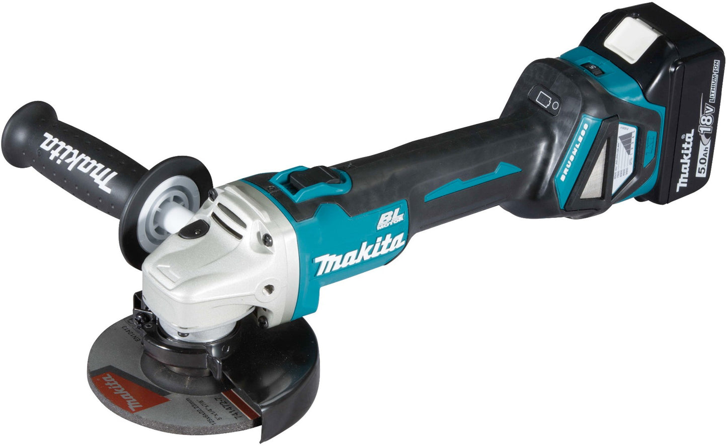 Makita DGA511RTJ Cordless Angle Grinder 18V 5.0Ah Li-ion in Mbox