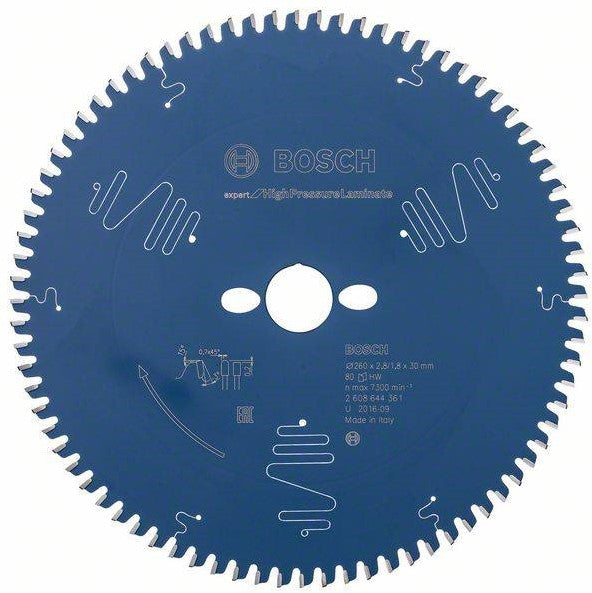 Bosch Blue Expert for Sandwich Panel Laminate Kreissägeblatt 260x30mm 80T - 2608644361