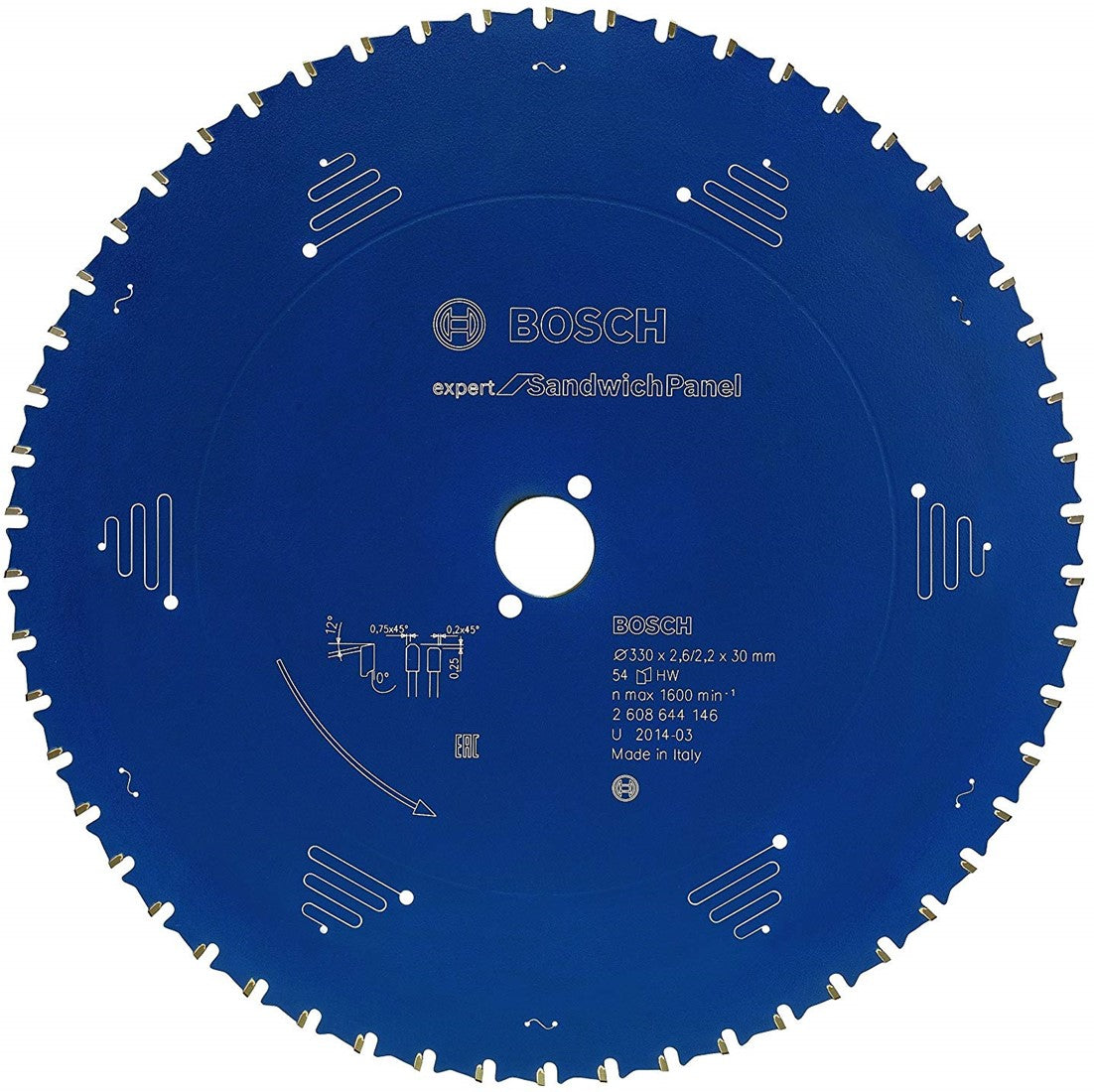 Bosch Kreissägeblatt blau 210x30mm. 36T-Sandwich - 2608644142