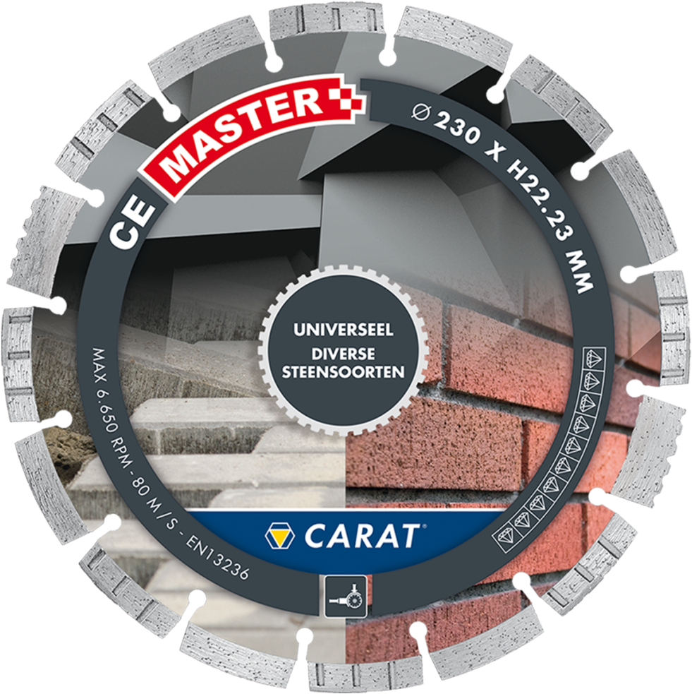 CARAT DIAMANTZAAG UNIVERSEEL Ø150x22,2MM CE MASTER