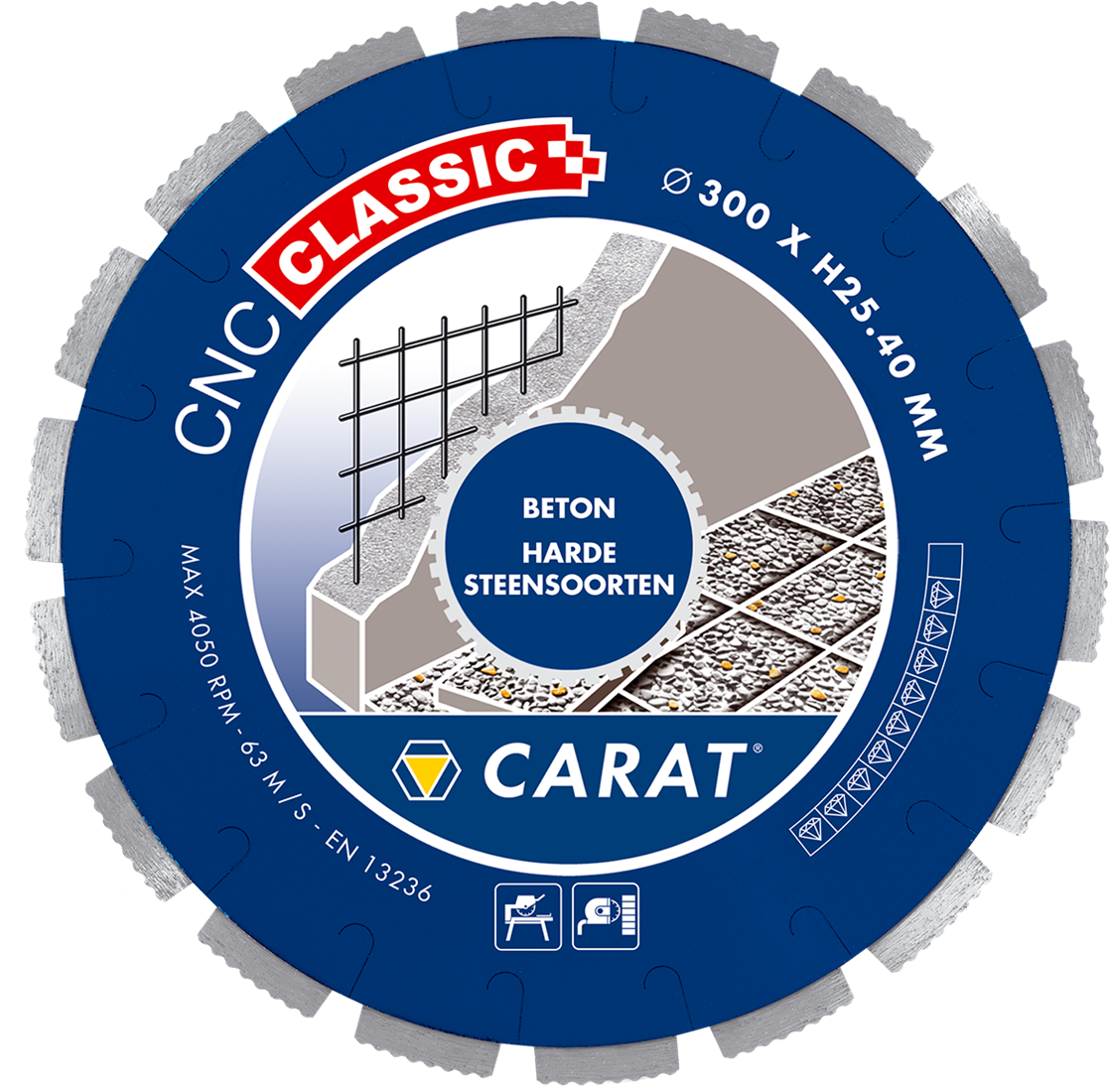 CARAT DIAMANTZAAG BETON Ø370x30MM CNC CLASSIC