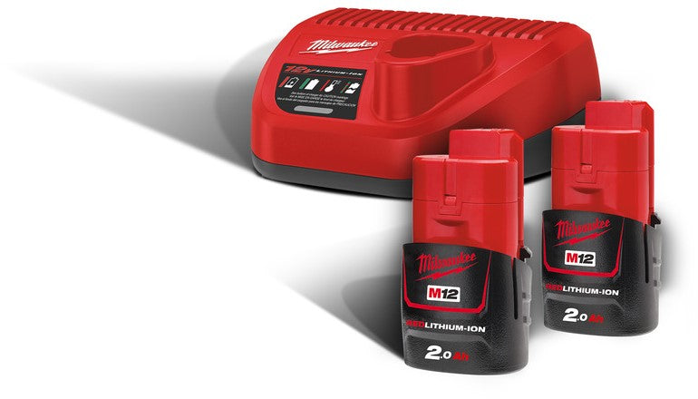 Milwaukee M12 NRG-202 Battery NRG pack 2x 12V 2.0Ah Li-Ion M12™ - 4933459209