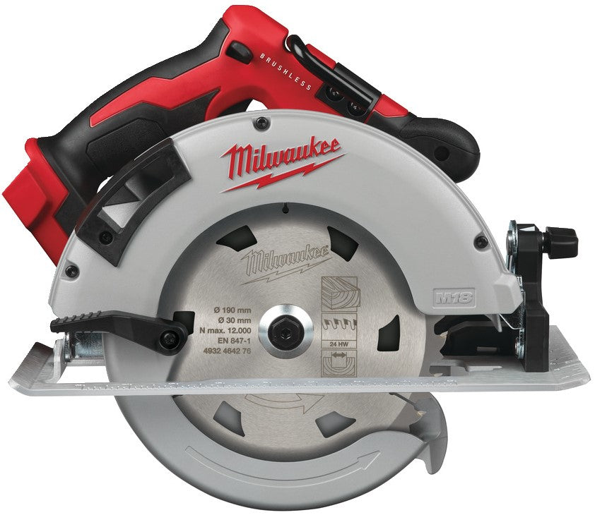 Milwaukee M18 BLCS66-0X Cordless Circular Saw 190mm for Wood & Plastic 18V Loose Body M18™ in HD-Box- 4933464589
